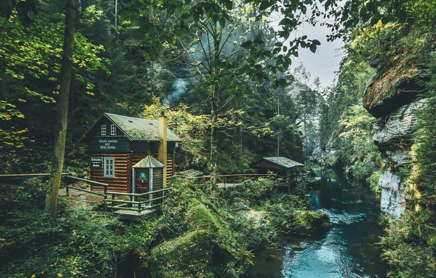 Luxury Wood Cabin Stay with Private Tour of Bohemian Switzerland