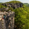 Rocks climbing in Czech Republic sandstones