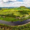 best Elbe river views from Konigstein Fortress in saxon Switzerland national Park