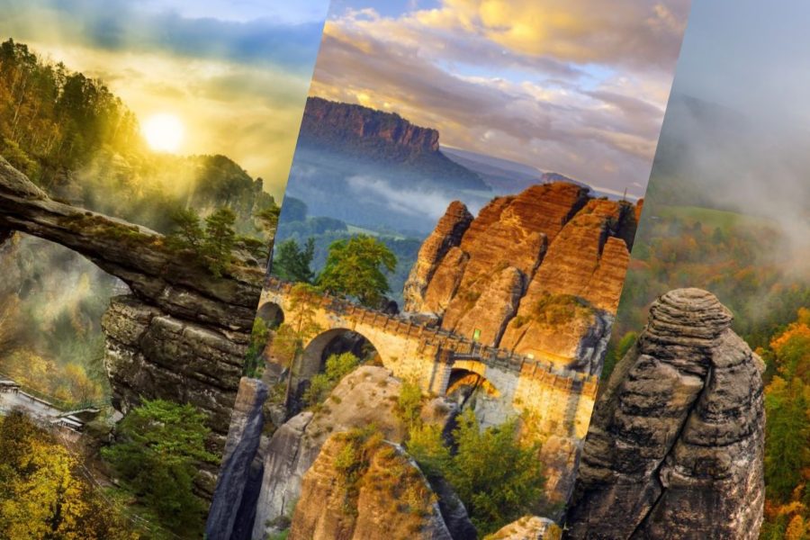 Iconic rocks trail in Bohemian Switzerland National Park