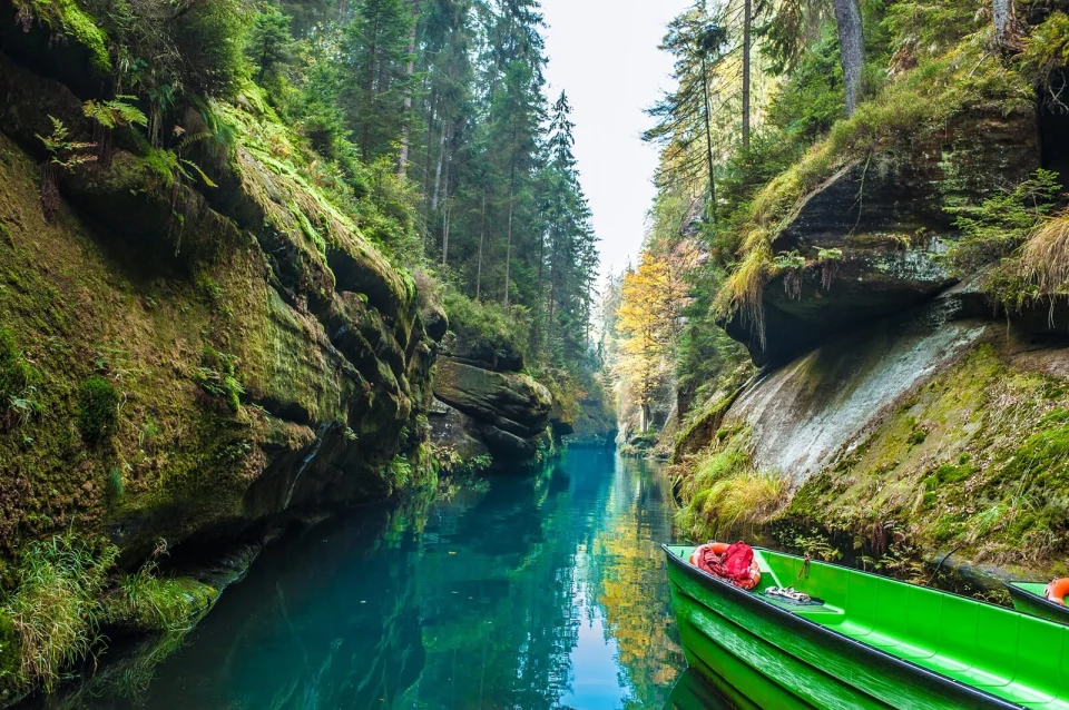 Boat ride through the Bohemian Switzerland gorge